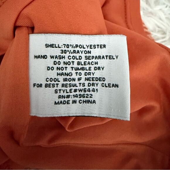 Walter Baker Textured Orange One Shoulder Bodycon Mini Dress Size M - Picture 7 of 7